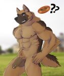  anthro balls biceps canid canine canis casual_nudity cuson deltoids domestic_dog feet flaccid foreskin fur genitals german_shepherd herding_dog hi_res humanoid_genitalia humanoid_hands humanoid_penis male mammal manly muscular muscular_anthro muscular_male navel nipples nude outdoor_nudity outside pastoral_dog penis solo 