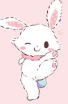  &lt;3 anthro blush digital_media_(artwork) female fur lagomorph leporid long_ears looking_at_viewer mammal mell rabbit raised_leg sanrio satetsu0251 simple_background smile solo spread_legs spreading white_body white_fur wish_me_mell 