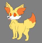  2023 ambiguous_gender blep butt canid canine fennekin feral fur generation_6_pokemon hi_res lilya_nida mammal nintendo paws pokemon pokemon_(species) quadruped red_body red_ears red_eyes red_fur red_tail solo tail tongue tongue_out white_body white_fur yellow_body yellow_ears yellow_fur yellow_tail 