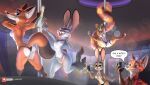  absurd_res anthro big_breasts breasts butt canid canine clothed clothing dancing disney fan_character female flynn_(redpandaflynn) group hi_res judy_hopps lagomorph leporid link6432 male mammal nichole_(link6432) nick_wilde nipples nude panties pole pole_dancing rabbit trisha_rose_(bluelighthouse) underwear zootopia 