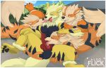  absurd_res anthro arcanine barazoku generation_1_pokemon hi_res male male/male muscular nintendo outbreak pokemon pokemon_(species) shiny_(disambiguation) 