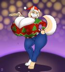  absurd_res badgerben big_breasts breasts christmas clothed clothing creamsicle hi_res holidays huge_breasts hyper hyper_breasts lacation 