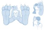  2023 2_horns 2_wings 3_toes anthro balls bandai_namco blue_and_white bodily_fluids cale_(alonelywolf44) canid canine canis claws countershade_fur countershade_neck countershading digimon digimon_(species) duo erection exveemon eyes_closed feet foot_fetish foot_focus foot_lick foot_play fur genitals greeb_(artist) hair horn humanoid_genitalia humanoid_hands humanoid_penis licking looking_down male male/male mammal membrane_(anatomy) membranous_wings monochrome nude open_mouth oral penile penis penis_lick prick_ears savior sex short_hair sitting smiling_at_partner snout soles toe_claws toe_curl toes tongue tongue_out tuft unconscious wings wolf wrinkle wrinkled_feet wrinkled_soles wrinkles 