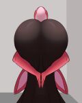  anthro big_butt butt clothed clothing dress female fur hi_res huge_butt jwinkz lagomorph leporid mammal rabbit red_body red_fur solo 