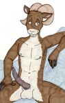  animal_genitalia animal_penis bighorn_sheep bovid brown_body brown_fur caprine caprine_penis erection fur genitals horn_(anatomy) low_res male mammal penis sheep tabbiewolf 