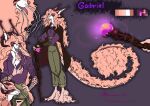  absurd_res anthro claws clothed clothing digital_media_(artwork) dragon eastern_dragon facial_hair fluffy fluffy_tail fur gabriel(rinkamo) hair hi_res horn male mammal mustache purple_eyes rinkamo simple_background smile solo tail tongue 