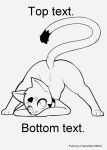  anthro ass_up black_and_white butt defunctumbra dipstick_tail domestic_cat english_text felid feline felis hi_res jack-o&#039;_pose male mammal markings meme monochrome pose simple_background solo tail tail_markings text white_background 