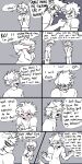  absurd_res animal_humanoid blush blush_lines canid canid_humanoid canine canine_humanoid clawed_fingers clothed clothing comic confusion covering covering_face dialogue dog_humanoid duo embarrassed english_text floppy_ears fully_clothed fur hi_res human humanoid izuku_midoriya katsuki_bakugou male male/male mammal mammal_humanoid my_hero_academia pretty_werewolf speech_bubble tail text 