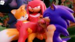  16:9 3d_(artwork) anthro blender_(software) blender_cycles canid canine digital_media_(artwork) echidna english_text eulipotyphlan fox genitals group hedgehog hi_res knuckles_the_echidna loafsfm male male/male mammal monotreme nipples pecs penis sega sonic_adventure sonic_the_hedgehog sonic_the_hedgehog_(comics) sonic_the_hedgehog_(series) tails_miles_prower text trio widescreen 