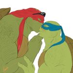  absurd_res anthro duo green_body green_skin hi_res kissing leonardo_(tmnt) levana male male/male raphael_(tmnt) reptile scalie shell size_difference spots spotted_body spotted_skin teenage_mutant_ninja_turtles teenage_mutant_ninja_turtles_(2014) turtle turtle_shell 
