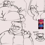  1:1 anal anal_penetration animal_crossing anthro anthro_penetrated balls belly bent_over big_butt blush butt clothing curled_tail disembodied_penis domestic_pig dress_shirt erection flustered genitals hi_res hooves looking_pleasured looking_up male male/male male_focus mammal multiple_images nintendo overweight overweight_male penetration penile penile_penetration penis penis_in_ass rasher_(animal_crossing) scar sex shirt sketch snout solo solo_focus suid suina sus_(pig) tail topwear tusks unholyluhen 