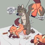  anal anal_penetration anthro canid canine canis comic disney dreamworks duo fox machathree male male/male mammal mr._wolf_(the_bad_guys) nick_wilde penetration the_bad_guys wolf zootopia 