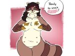  anthro bombaysky breasts chubby_female covering covering_breasts crumbs doritos ear_piercing facial_piercing female frito-lay genitals highlights_(coloring) mammal multi_nipple neck_tuft nipples nose_piercing piercing procyonid pussy raccoon sammy_(murrmomi) septum_piercing slightly_chubby solo tuft 
