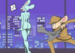  anthro assisted_exposure bluebirdoasis blush breasts butt duo embarrassed exposed female male male/female mammal murid murine nude rat rodent shocked towel 