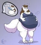  anthro arctic_fox belly belly_inflation belly_squish breasts bubble canid canine celeste_(someguy7733) chocend cleavage clothed clothing cutaway faucet female fox grey_clothing grey_swimwear hands_on_belly hi_res inflation liquid_inflation mammal one-piece_swimsuit puffed_cheeks solo squish swimwear voodoo voodoo_doll water_inflation watermark 