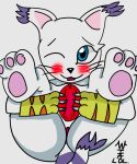  bandai_namco digimon digimon_(species) female gatomon genitals pussy solo weirdoiamlol 