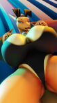  3d_(artwork) 4k 9:16 abstract_background absurd_res anthro bedroom_eyes big_breasts blender_(software) blue_eyes breasts charizard clothed clothing collar digital_media_(artwork) fake_ears fake_rabbit_ears fangs female female_anthro fever-dreamer fingers generation_1_pokemon hand_on_breast hi_res horn huge_breasts long_tongue looking_at_viewer lying narrowed_eyes nintendo on_back playboy_bunny playboy_outfit pokeball pokemon pokemon_(species) scalie seductive smile solo spread_legs spreading tail teeth tongue tongue_out wings yukizard_(evov1) 