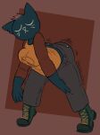  andromorph anthro bent_over breast_jiggle butt butt_from_the_front butt_jiggle clothed clothing female hi_res intersex jiggling kross_draws mae_borowski night_in_the_woods shaking_butt slightly_chubby solo twerking 