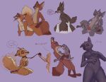  &lt;3 absurd_res al_(weaver) anthro avo_(weaver) bdsm begging betty_(weaver) blush bodily_fluids bound breasts canid canine canis charlie_(weaver) collar dialogue disney drooling famished_(artist) female fox genitals grey_fox group hamilton_(famished) hi_res incest_(lore) judy_hopps kissing knot lagomorph leash leporid male male/male mammal mrs._wilde nick_wilde nude pack_street penis praise rabbit saliva tail tail_motion tailwag text thought_bubble tongue tongue_out urocyon wolf zootopia 