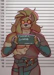  absurd_res anthro barbie_and_ken_mugshot_meme bird_dog brown_body brown_fur brown_hair canid canine canis clothing cocker_spaniel diadorin domestic_dog fantasy floppy_ears fur hair half-closed_eyes hi_res hunting_dog long_hair male mammal medieval medieval_clothing meme mugshot muscle_tone muscular muscular_anthro muscular_male narrowed_eyes nugget_(diadorin) orange_sclera pecs simple_background solo spaniel torn_clothing 