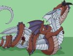  2023 animal_genitalia animal_penis bahamut_(dnd) blue_eyes cast_shadow coiling crocodilian_penis cum_in_slit dragon duo eastern_dragon erection feral forced frill_(anatomy) genital_slit genitals head_in_mouth hi_res horn male male/male male_pred male_prey membrane_(anatomy) membranous_frill membranous_wings oral_vore penetration penile penile_penetration penis penis_in_slit rape red_body scalie serpentine simple_background slit slit_penetration slit_sex soft_vore strega vore vore_sex western_dragon white_body wings yellow_eyes 