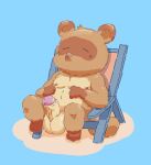  animal_crossing anthro balls belly big_balls big_penis bulge canid canine flaccid genitals hi_res humanoid male mammal nintendo nipples nude nude_male penis raccoon_dog relaxing rinrin28 sitting slepping slightly_chubby solo tanuki tom_nook_(animal_crossing) 