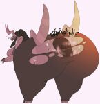  2020 absurd_res antennae_(anatomy) anthro anthrofied anus arthropod big_anus big_breasts big_butt biped black_anus black_bottomwear black_clothing black_hair black_pants bodily_fluids bottomwear breasts butt clothing downward_dog fan_character female generation_5_pokemon hair hi_res high-angle_view huge_anus huge_breasts huge_butt hyper hyper_anus l00dpanda long_hair musk nintendo odessa_(bread_cat) pants pokemon pokemon_(species) pokemorph ponytail puffy_anus rear_view scolipede side_boob simple_background solo steam stretching surprise sweat sweatdrop tearing_clothing thick_thighs torn_bottomwear torn_clothing torn_pants wardrobe_malfunction white_background wide_hips yoga yoga_pants 
