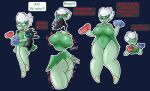  anthro big_breasts big_butt black_background black_body breast_growth breasts butt colored dialogue duo english_text evil_grin female flower_hands forced forced_transformation gender_transformation generation_4_pokemon green_body growth hair hi_res male mtf_transformation nintendo open_mouth pokemon pokemon_(species) posession quickcast red_eyes roserade simple_background smile speech_bubble surprised_expression text thick_thighs transformation white_hair 