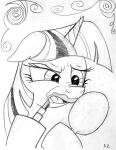  black_and_white confusion equid equine female feral friendship_is_magic graphite_(artwork) greyscale hasbro hi_res horn lipstick lipstick_(object) makeup mammal mirror monochrome my_little_pony open_mouth pencil_(artwork) sketch solo traditional_media_(artwork) twilight_sparkle_(mlp) uminanimu unicorn 