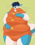  absurd_res anthro buoy canid canine canis chubby_male domestic_dog hi_res husky hybrid inflatable inflatable_jacket inflatable_suit life_jacket male mammal nordic_sled_dog overweight overweight_male solo spitz thick_thighs wide_hips wintie wolf yuniwolfsky 
