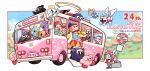  &gt;_&lt; :d ^_^ adeleine anniversary arm_up armor bandana bandana_waddle_dee beret black_cape blue_bandana blue_eyes blue_headwear blue_sky blush blush_stickers border bow brown_hair bus bus_stop_sign cape character_name character_request closed_eyes cloud collared_cape commentary_request coo_(kirby) cracked_mask crown dark_meta_knight dated day feathered_wings flag flower flying galacta_knight green_shirt grin hair_between_eyes hair_ribbon halo hat holding holding_flag jacket jester_cap kine_(kirby) king_dedede kirby kirby_(series) lalala_(kirby) license_plate lololo_(kirby) long_hair magolor marx_(kirby) mask meta_knight midooka_(o_k_k) motor_vehicle one-eyed open_mouth outdoors outside_border pauldrons peaked_cap pink_flower pink_hair prince_fluff purple_eyes red_headwear red_jacket red_ribbon ribbon ribbon_(kirby) rick_(kirby) road_sign shadow_kirby shirt short_hair shoulder_armor sign sky smile star_(symbol) susie_(kirby) taranza teeth tree two-tone_headwear v-shaped_eyebrows waddle_doo white_border wings yellow_bow zero_two_(kirby) 