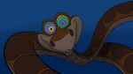  16:9 2020 blue_background brown_body brown_scales colored creepy_smile digital_drawing_(artwork) digital_media_(artwork) disney english_text ergomancy feral green_sclera hi_res hypnotic_eyes indian_rock_python kaa_(jungle_book) looking_at_viewer male multicolored_sclera on_model open_mouth purple_sclera python reptile scales scalie shaded simple_background smile snake solo species_name text the_jungle_book white_text wide_eyed widescreen yellow_sclera 