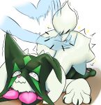  animated anthro ass_up bongo_cat butt butt_slap derp_eyes disembodied_hand duo faceless_character faceless_male felid feline female fur generation_9_pokemon ghost_hands green_body green_fur hi_res human looking_up male male/female mammal mask meme meowscarada nintendo noconc on_ground pokemon pokemon_(species) shaking shaking_butt slap 
