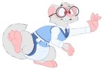  absurd_res clothed clothing diaper diaper_fetish domestic_ferret embarassment eyewear feral glasses hi_res luthor male mammal mustelid musteline nerd solo true_musteline wearing_diaper weasel zenfetcher 