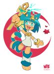  4_fingers animal_crossing ankh ankha_(animal_crossing) anthro biped clothed clothing domestic_cat felid feline felis female fingers hair hi_res mammal nildenada nintendo open_mouth open_smile smile solo tail 