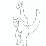  animated anthro belly controller dinosaur dragon genitals low_res male nezzieplump penis reptile scalie solo tail tail_motion tailwag thick_thighs 