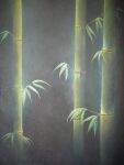  bamboo bamboo_forest branch dark forest leaf light mitzoka2001 nature no_humans original painting_(medium) shadow traditional_media 