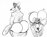  activision anthro big_butt big_penis bluejewel1999 bubble_butt butt crash_bandicoot_(series) fur genitals grin jiggling male penis pinstripe_potoroo smile solo thick_thighs wide_hips 