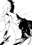  1boy cracked_skin elden_ring greyscale highres jiao_chang monochrome pants radagon_of_the_golden_order sketch white_background 