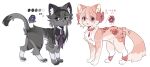  alternate_species color_swatch domestic_cat duo felid feline felis female feral feralized furrification hi_res homura_akemi kemono kuro_chromium madoka_kaname mahou_shoujo_madoka_magica mammal model_sheet puella_magi 