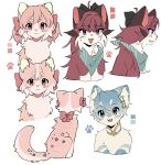  alternate_species bandage domestic_cat felid feline felis female feral feralized furrification group hi_res kemono kuro_chromium madoka_kaname mahou_shoujo_madoka_magica mammal puella_magi sakura_kyouko sayaka_miki trio 