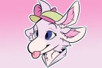  ambiguous_gender anthro asian_clothing avali avian blep blue_eyes clothing east_asian_clothing hat headgear headshot_portrait headwear hi_res japanese_clothing kerolink kimono kodadoesart male pink_body portrait sakura solo straw_hat tongue tongue_out 