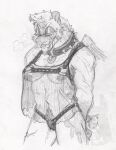 2023 abs anthro anthrofied areola arm_scar armpit_hair biceps bodily_fluids body_hair breasts breath_cloud chest_harness clothing collar collar_tag drooling equid equine eye_scar eyebrows facial_scar feathered_wings feathers federalchemical1728 female fluffy_pony fluffy_pony_(species) fur graphite_(artwork) greyscale half-length_portrait hands_behind_back harness intersex_(lore) jockstrap leg_scar lip_scar mammal mane monochrome muscular muscular_anthro muscular_female narrowed_eyes navel nipples o-ring open_mouth pegasus pencil_(artwork) portrait pubes riley_(federalchemical1728) ringed_eyes saliva scar sharp_teeth shirt shoulder_scar simple_background sketch small_wings smile snout snout_scar solo spiked_collar spikes standing studded_harness tail tank_top teeth tomboy tongue tongue_out topwear traditional_media_(artwork) translucent translucent_clothing translucent_shirt translucent_tank_top translucent_topwear underwear watermark white_background wings 