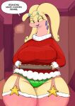 absurd_res age_difference christmas clothed clothing dragon female generation_6_pokemon goodra goopyarts hi_res holidays legwear lingerie mature_female nan_(goopyarts) nintendo old older_female panties pokemon pokemon_(species) stockings thick_thighs underwear wide_hips 