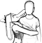  anon_(snoot_game) anthro arm_around_another bone_frill clothed clothing crop_top duo embrace eyes_closed faceless_character faceless_human faceless_male fang_(gvh) female female_anthro female_on_human frill_(anatomy) goodbye_volcano_high hair hug human human_on_anthro interspecies kissing kissing_cheek long_hair male male/female male_on_anthro mammal midriff monochrome pterodactylus pterosaur reptile scalie shirt should-be-drawing side_hug simple_background smile snoot_game snout spiked_hairband topwear 