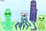  4_arms 4_legs 8_eyes anthro arachnid arachnid_taur arthropod arthropod_taur big_breasts blonde_hair blush blush_stickers bodily_fluids breasts creeper_(minecraft) crossed_arms disembodied_hand enderman eye_through_hair featureless_breasts featureless_crotch female fur goo_creature goo_humanoid green_body green_eyes grey_body grey_fur grey_hair group hair hair_over_eye humanoid long_hair microsoft minecraft mojang multi_arm multi_eye multi_limb naturally_censored navel nikksilil one_eye_obstructed pink_eyes purple_body purple_hair slime_(minecraft) small_breasts spider spider_(minecraft) spider_taur taur tears thick_thighs translucent translucent_hair wide_hips xbox_game_studios 