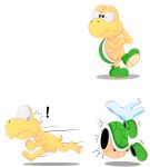  absurd_res accidental_exposure albinoturtle anthro balls barefoot cartoon_physics clothing feet flaccid footwear foreskin genitals hi_res koopa koopa_shell koopa_troopa looking_back male mario_bros navel nintendo nude penis running scalie shell shell-less shirt shocked_expression shoes simple_background solo surprised_expression tank_top topwear turtle_shell wardrobe_malfunction white_background 