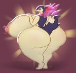  2023 anthro areola big_breasts big_butt breasts butt digital_media_(artwork) female fire fur hi_res hisuian_form hisuian_typhlosion huge_breasts huge_butt huge_thighs hyper hyper_breasts hyper_butt looking_at_viewer mammal nintendo nipples nude pokemon pokemon_(species) regional_form_(pokemon) simple_background sjevi solo tail thick_thighs wide_hips 