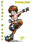  breasts brown_hair crown earring earrings gloves jewelry mario_(series) nintendo princess_daisy shoot soccer sport sports super_mario super_mario_bros. super_mario_land super_mario_strikers topless 