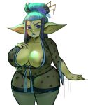  areola areola_slip big_breasts big_butt breasts butt female female/female goblin green_areola hi_res humanoid meezady mommy_kink roxxxan short_stack solo 